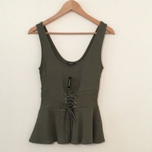 NWT Women’s Sleeveless Peplum Top